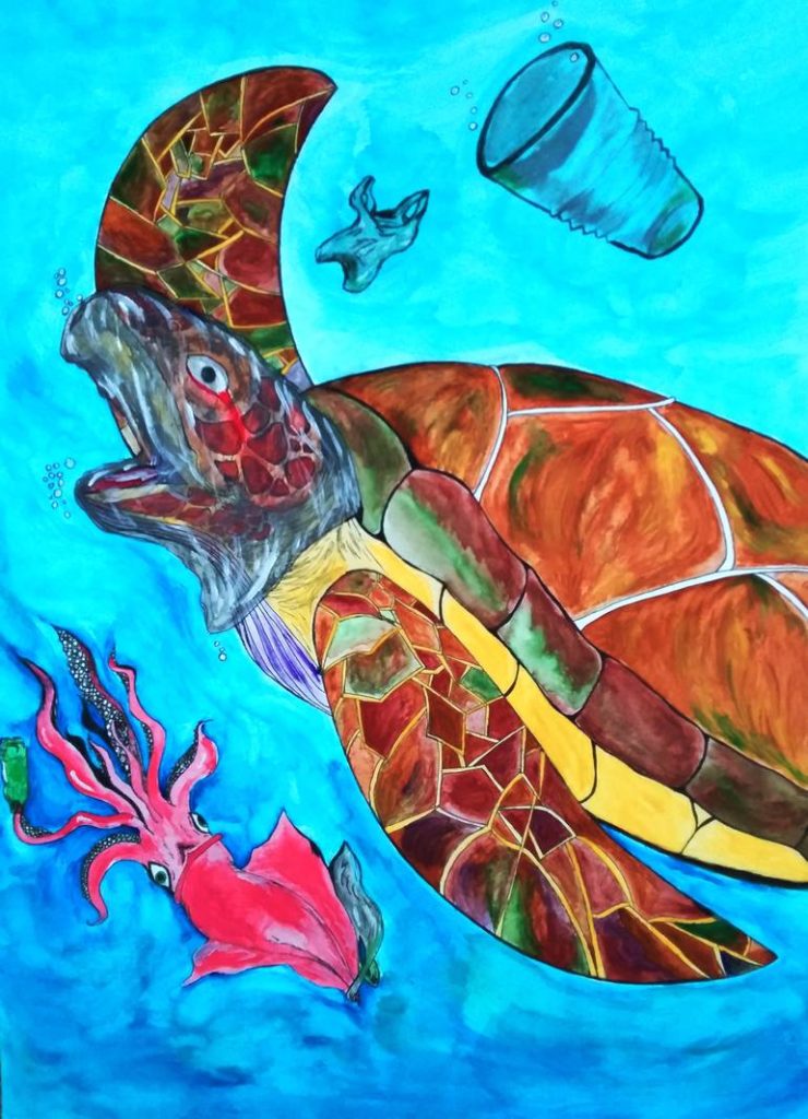 plastic turtle and wildlife