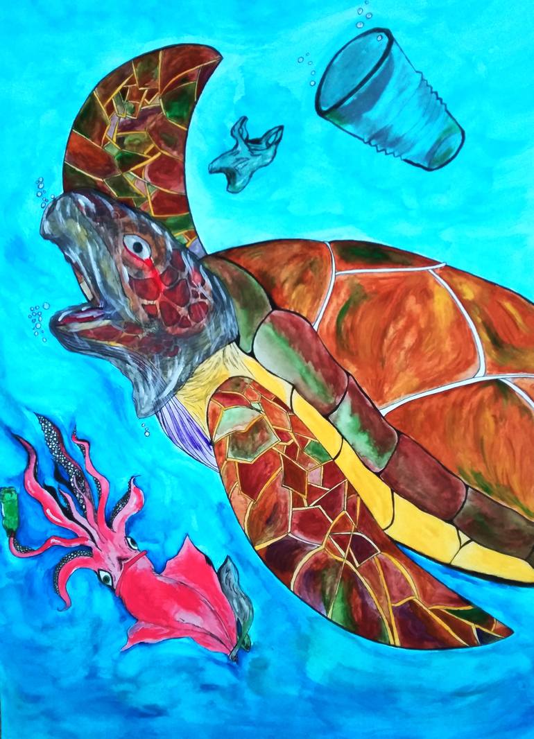 plastic turtle and wildlife